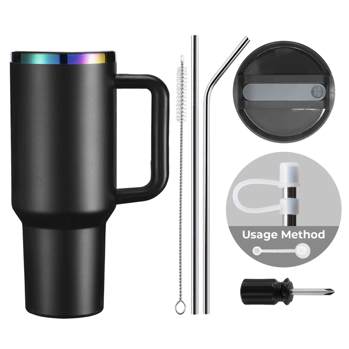 40oz Iridescent Ring Adventure Travel Tumbler - F1 Ultra（Standard）